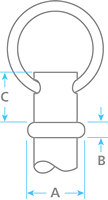 Ring Pins with Headed Collars CAD